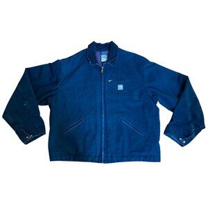 Vintage Carhartt J01 BLK Blanket Lined Detroit Work Jacket Size 52 Tall